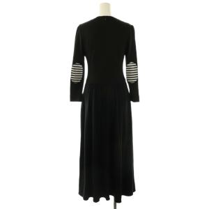 BORDERS at BALCONY WEEKEND MAXI DRESS ワンピース ロング 長袖 36 ブラック /HK OS