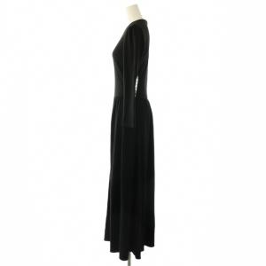 BORDERS at BALCONY WEEKEND MAXI DRESS ワンピース ロング 長袖 36 ブラック /HK OS