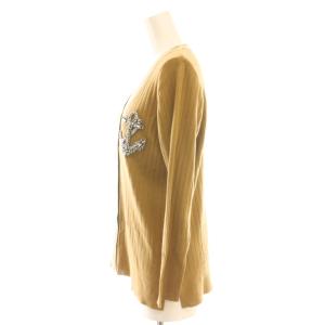 Diagram GRACE CONTINENTAL マリンビジューカーディガン ニット Vネック 36 茶 ブラウン /AT OS