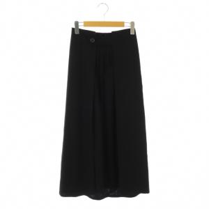 ウール フレアスカート マキシ ロング 3 黒 ブラック /AT OS