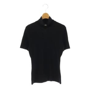 ハイネック 半袖カットソー 3 黒 ブラック /AT OS
