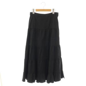 AD2002 ティアードスカート ウール M ブラック TG-S014 /DO OS