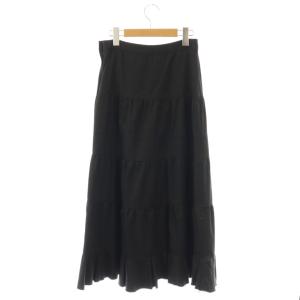 Tao AD2002 ティアードスカート ウール M ブラック TG-S014 /DO OS