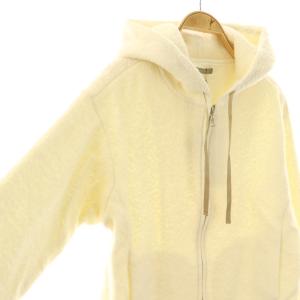 theory luxe ウール混 ジップアップパーカー 38 ホワイト /HK OS