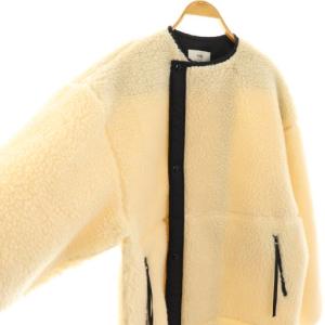 HYKE FAUX SHEARLING COAT ボア 2 アイボリー ブラック