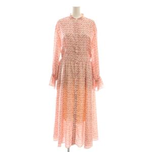 モクテルプリント キャンディースリーブシャツワンピース ロング 34 ピンク /DF OS