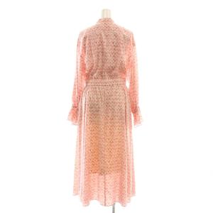 BALLSEY モクテルプリント キャンディースリーブシャツワンピース ロング 34 ピンク /DF OS