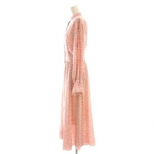 BALLSEY モクテルプリント キャンディースリーブシャツワンピース ロング 34 ピンク /DF OS