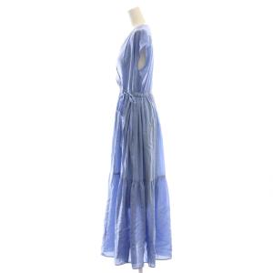 BALLSEY ベールローン カシュクールワンピースロング 34 ブルー /DF OS