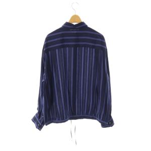 BABYLONE 25SS キュプラストライプシャツ F ネイビー ダークネイビー /DO OS