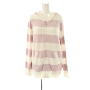 スムーズィー2ボーダーパーカー ルームウェア F ラベンダーピンク ホワイト /ES OS