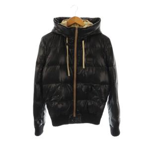 中綿ジャケット ジップアップ フード 44 ブラック /DF OS