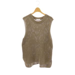 24SS Polite ニット ベスト プルオーバー モカブラウン /ES OS