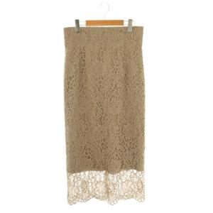 リバーレースIラインスカート ロング 40 グレージュ /HK OS