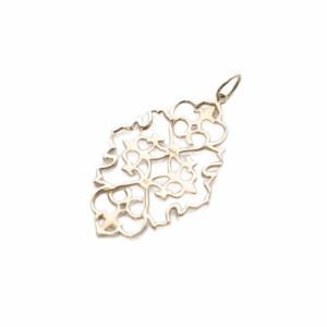 agete 透かしネックレストップ ペンダントトップ K10 ゴールド /SR