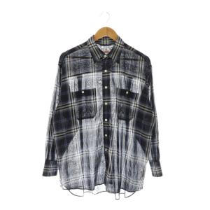 コットンボイルチェックルーズシャツ シアー マルチカラー /DO OS