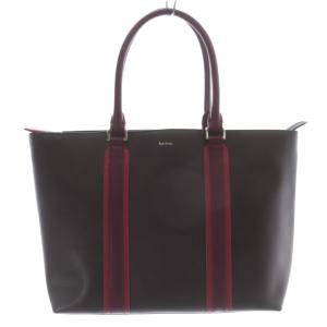 レザー トートバッグ ハンドバッグ ロゴ エンジ /SR