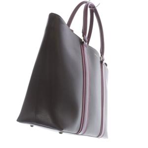 PAUL SMITH レザー トートバッグ ハンドバッグ ロゴ エンジ /SR