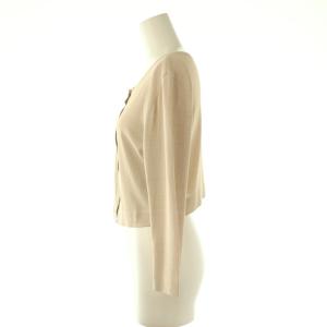 FOXEY NEW YORK アッパースタンダード カーディガン ニット クロップド 40 ベージュ 32821 /DF OS