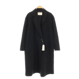ウールカシミヤリバー チェスターコート 34 ブラック