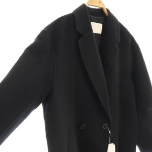 BALLSEY ウールカシミヤリバー チェスターコート 34 ブラック