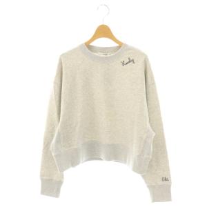 24AW 刺繍ロゴスウェット プルオーバー 長袖 F グレー /HK OS
