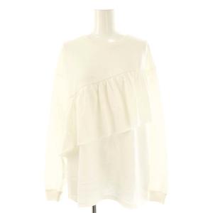 25SS フリルプルオーバー カットソー 長袖 F ホワイト /HK OS