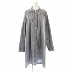 24AW コットンAラインチュニックワンピース 長袖 グレー /DO OS