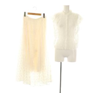 24AW フラッフィーショートブラウス  スカート セットアップ 2 ホワイト /ES OS