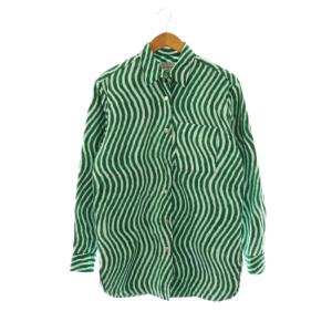 Len Lye 総柄シャツ S グリーン