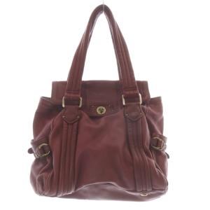 レザー ショルダーバッグ ハンドバッグ 赤 レッド /SR