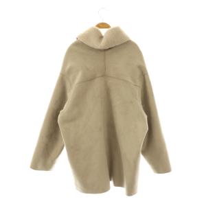 GALLARDAGALANTE ネイビー NAVY ムートンコート フェイク ジップアップ F ベージュ /HK OS