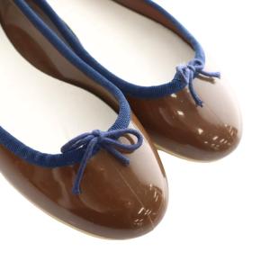 Repetto バレエシューズ エナメル 39 茶 ブラウン /SS OS