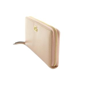 GUCCI GGマーモント 長財布 ラウンドファスナー 小銭入れ レザー ピンク 456117 /MI OS