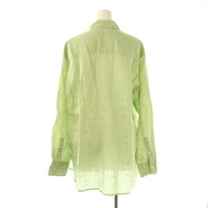 SLOBE IENA 25SS リネンコットンレギュラーシャツ 長袖 ライトグリーン /DO OS