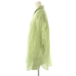 SLOBE IENA 25SS リネンコットンレギュラーシャツ 長袖 ライトグリーン /DO OS