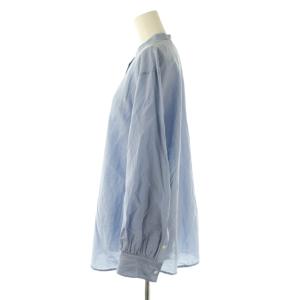 Spick&Span 25SS コットンシルクギャザーシャツ 長袖 サックスブルー /DO OS