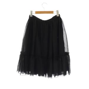 FOXEY 40311 Ruffles ギャザースカート 38 ブラック