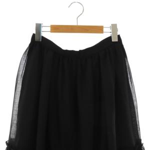FOXEY 40311 Ruffles ギャザースカート 38 ブラック