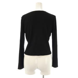 FOXEY パイピングカーディガン 40 ブラック ホワイト