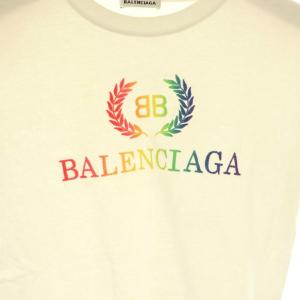 BALENCIAGA BBロゴ Tシャツ カットソー 半袖 XS 白 ホワイト /AT OS