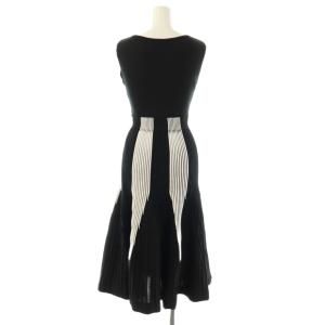 FRAY I.D タックプリーツニットワンピース ロング ノースリーブ F ブラック /HK OS