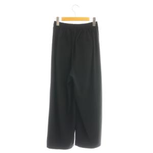 RIVE DROITE RIVEDROITE リブドロワ ウエストゴムウォッシャブルタックワイドスラックス イージー 34 黒 ブラック /AT OS
