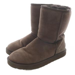 UGG australia ムートンブーツ ショート ロゴ 27cm 茶色 ブラウン F23114E /SR