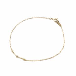 ブレスレット K18 0.03ct 3Pダイヤ イエローゴールド