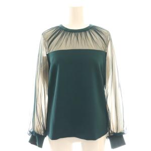 EPOCA ダブルクロス ブラウス スカート セットアップ 上下 40 38 緑 グリーン /AT OS