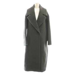 ウール リバーロングコート チェスターコート 38 チャコールグレー /DF OS