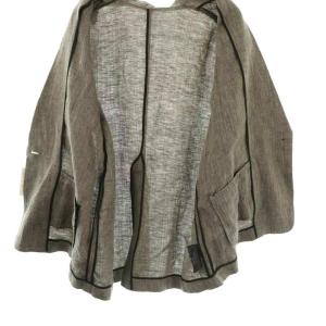 Spick&Span 24SS リネンエアリージャケット テーラード 40 グレー /HK OS