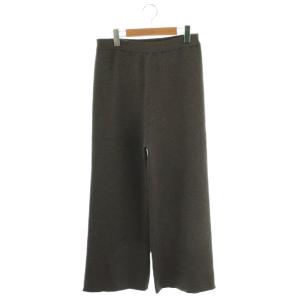 Knit Straight Pants ワイドパンツ イージー 38 グレー /AT OS