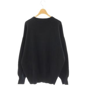 HYKE コットン カシミヤ混 プルオーバーニット セーター オーバーサイズ 2 ブラック /ES OS SH